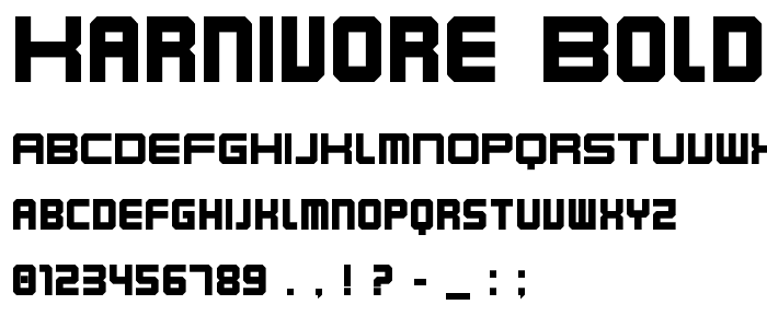 Karnivore Bold font